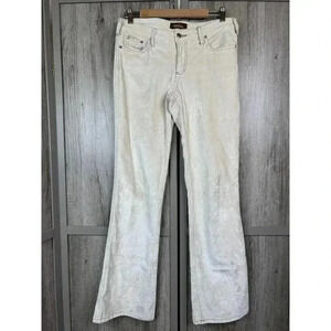 Anthropologie Bella Dahl Corduroy Pants Size 28 Boot Cut Made in USA Ivory Color